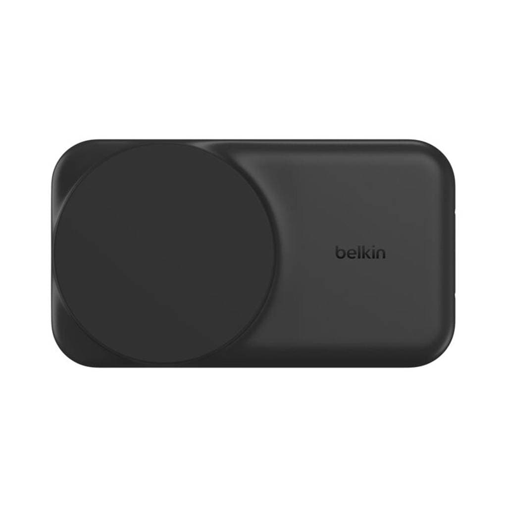 2-in-1 Foldable Magnetic Charger with Qi2 25W, Square Form-Black